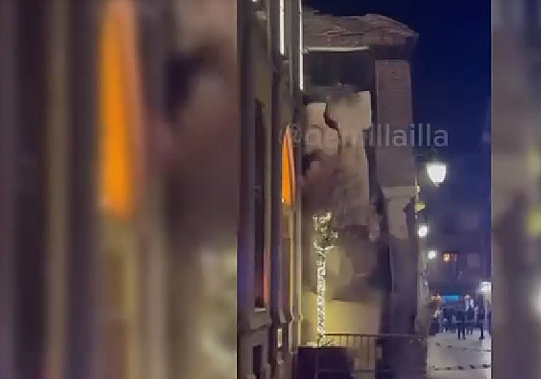 El vídeo viral del derrumbe de un edificio histórico en León que ya supera el medio millón de visitas